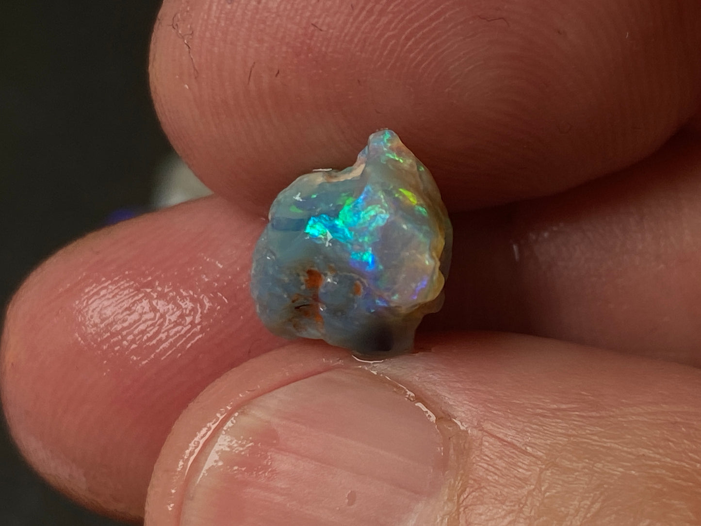 60 Cts, Natural Australian Opal Parcel, Lightning Ridge Black and Crystal Nobbies In The Rough