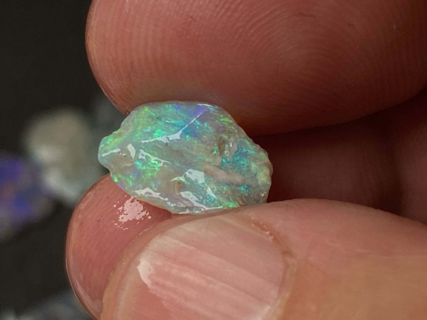 60 Cts, Natural Australian Opal Parcel, Lightning Ridge Black and Crystal Nobbies In The Rough