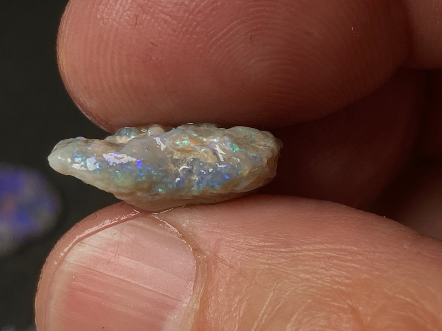 60 Cts, Natural Australian Opal Parcel, Lightning Ridge Black and Crystal Nobbies In The Rough