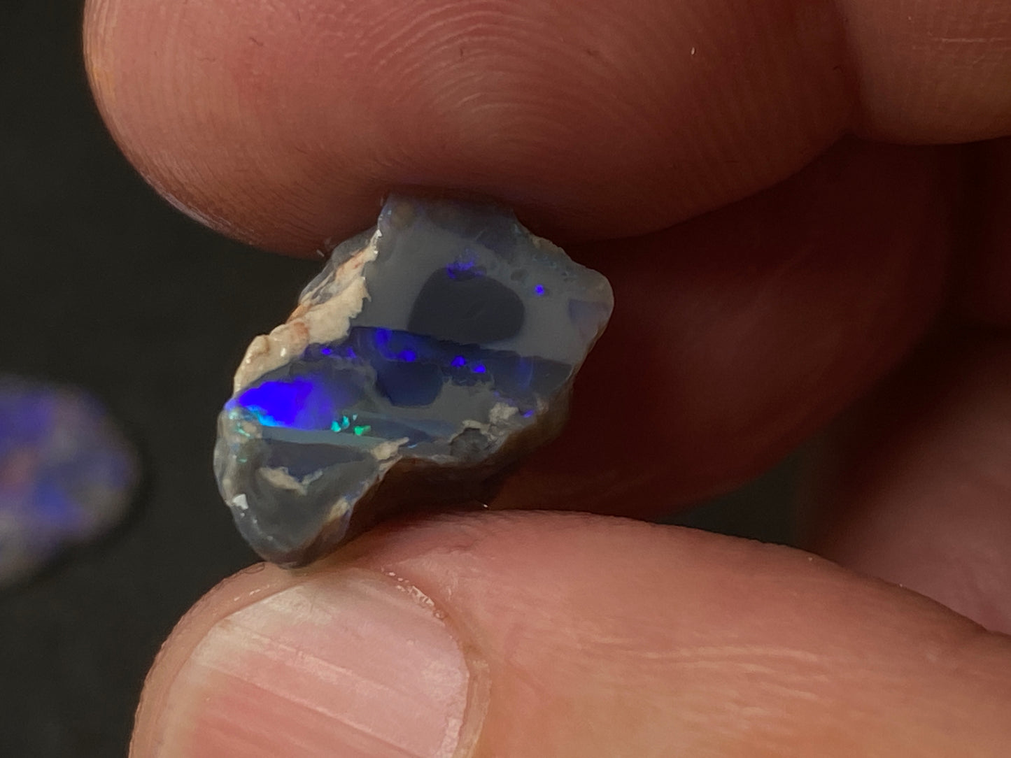 60 Cts, Natural Australian Opal Parcel, Lightning Ridge Black and Crystal Nobbies In The Rough