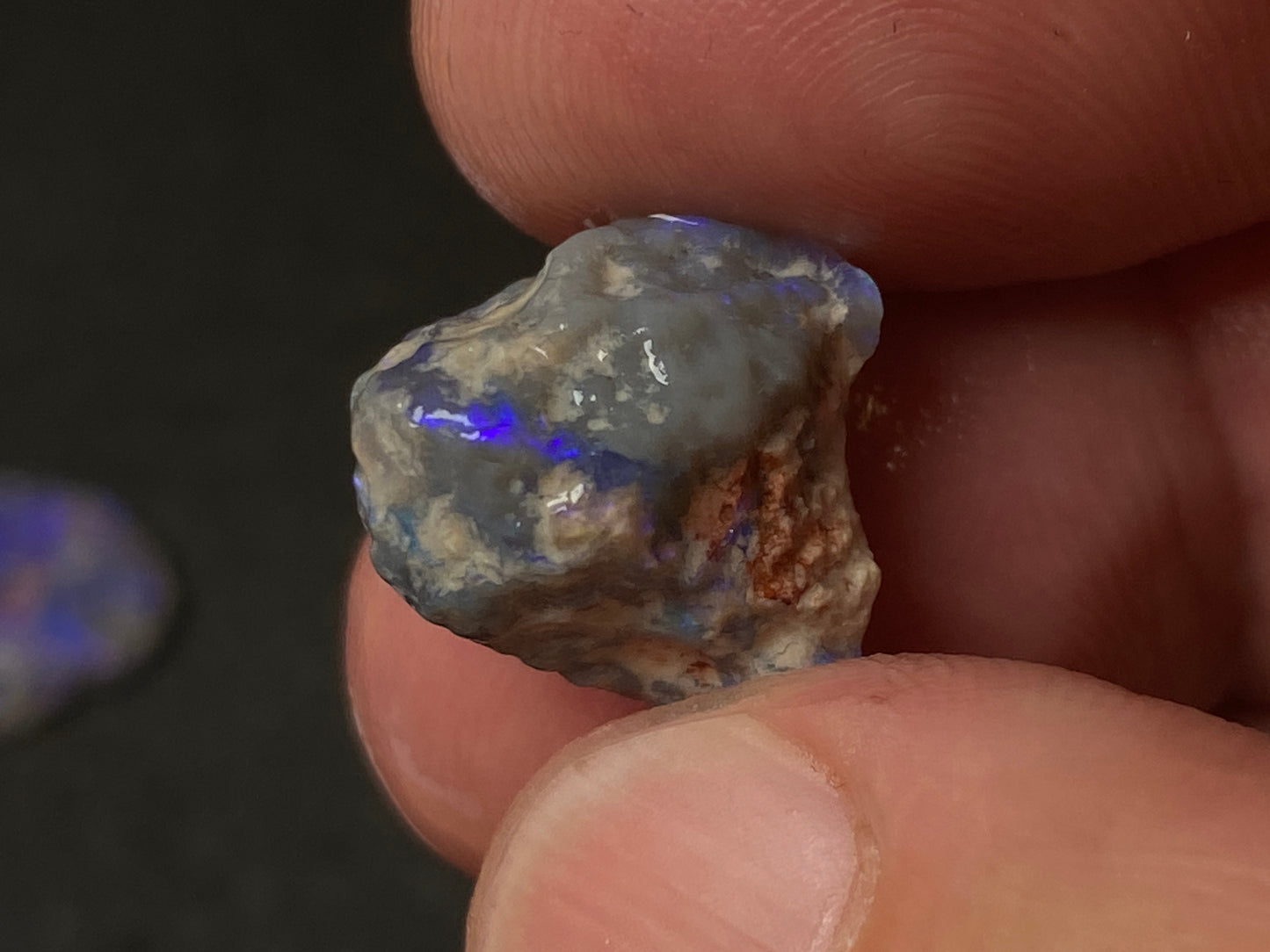 60 Cts, Natural Australian Opal Parcel, Lightning Ridge Black and Crystal Nobbies In The Rough