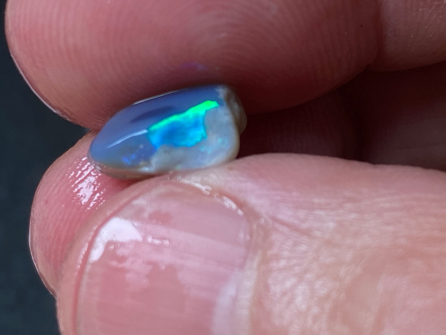 70 Cts, Natural Australian Opal Parcel, 13 Stones Lightning Ridge In The Rough, Crystal and Black