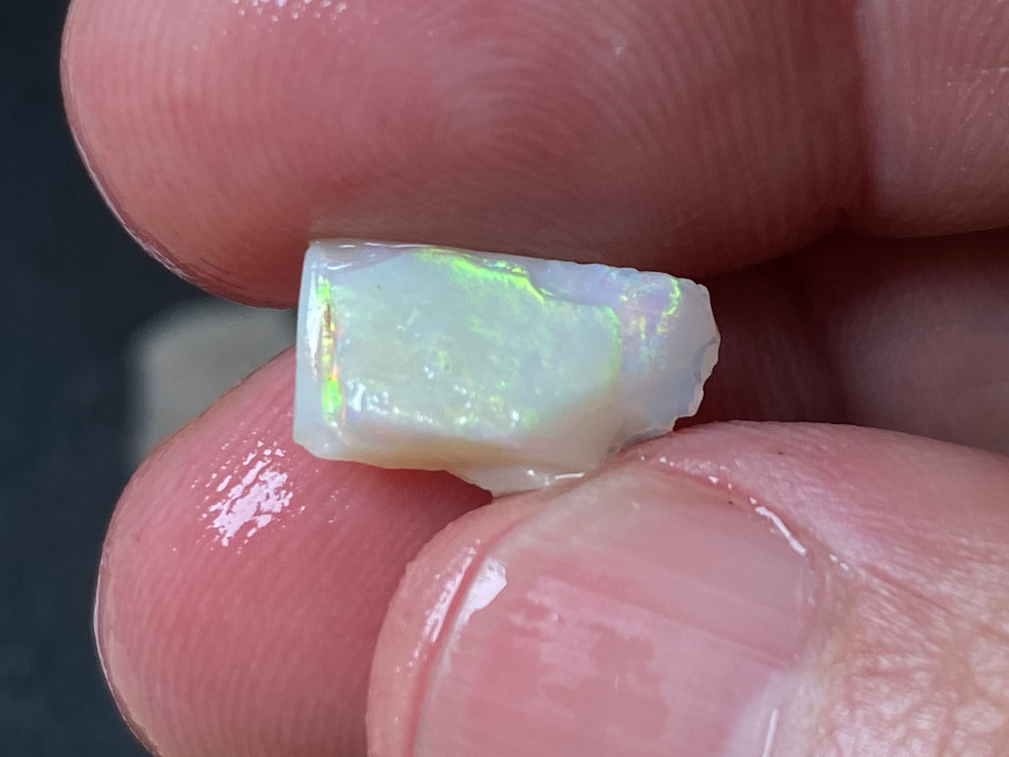 70 Cts, Natural Australian Opal Parcel, 13 Stones Lightning Ridge In The Rough, Crystal and Black