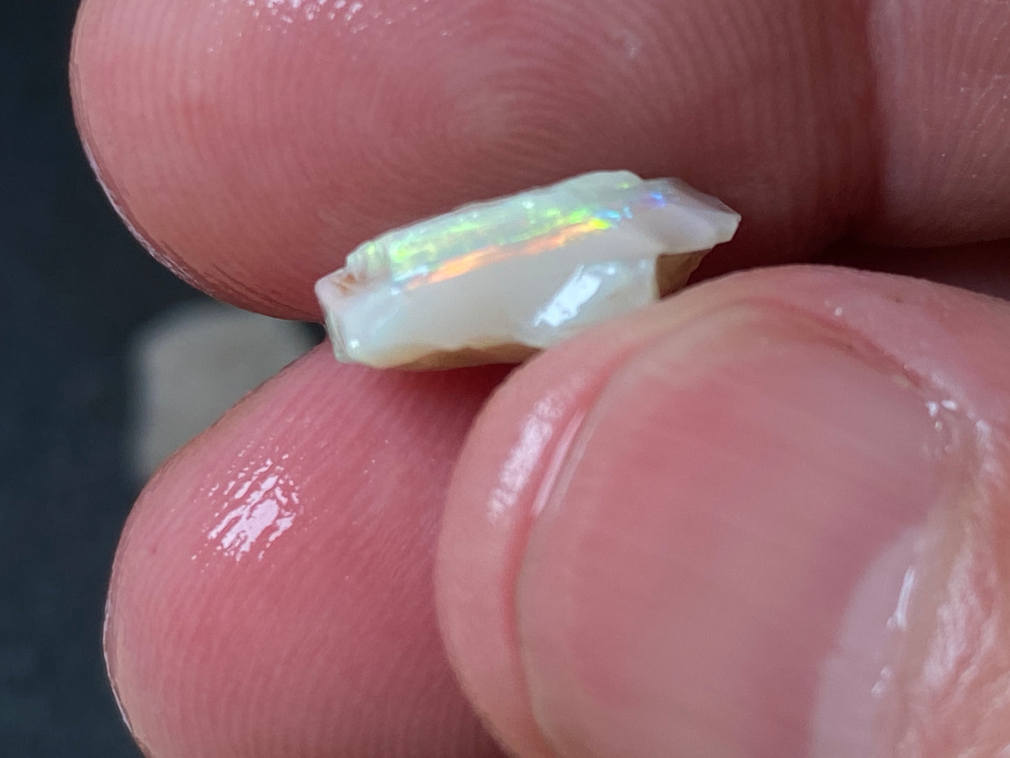 70 Cts, Natural Australian Opal Parcel, 13 Stones Lightning Ridge In The Rough, Crystal and Black