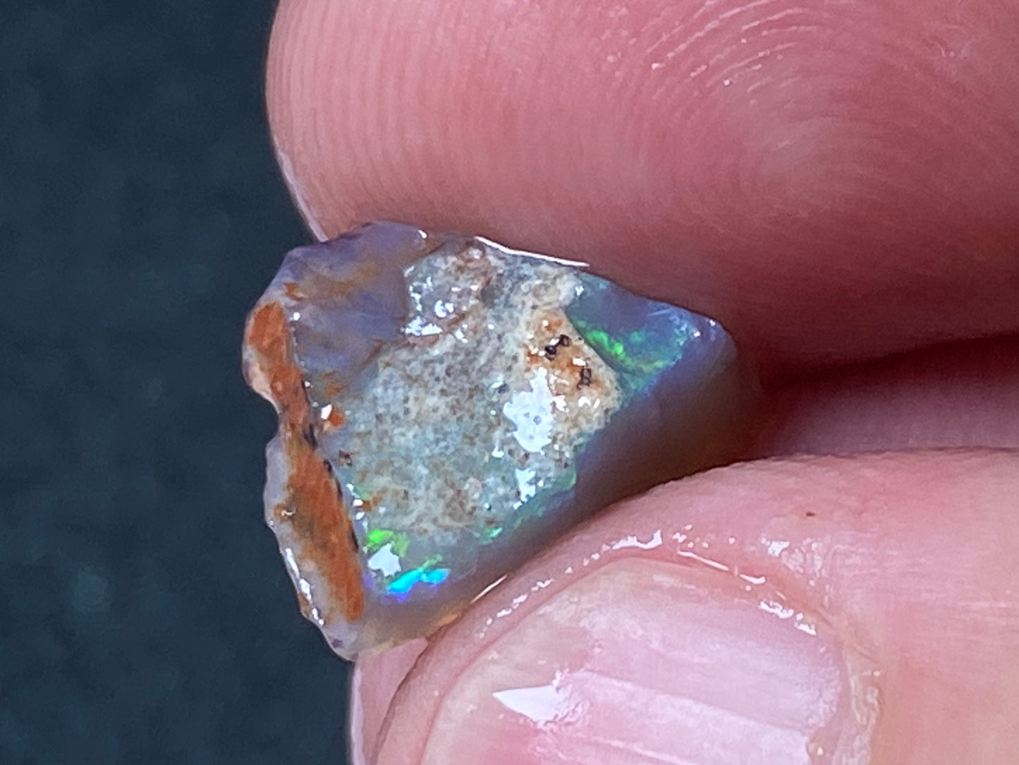 21 Cts Australian Opal Parcel, In The Rough, 6 Small Stones, Rare Lambina,