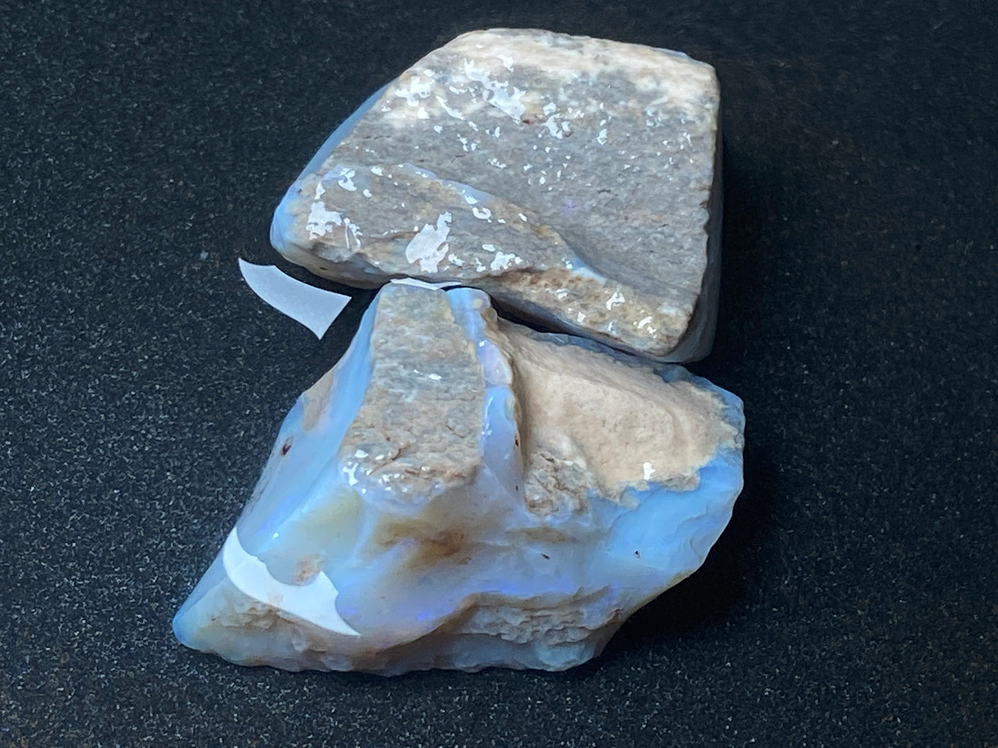 1.3oz Natural Australian Opal Parcel, Two Huge Stones In The Rough, Coober Pedy Crystal