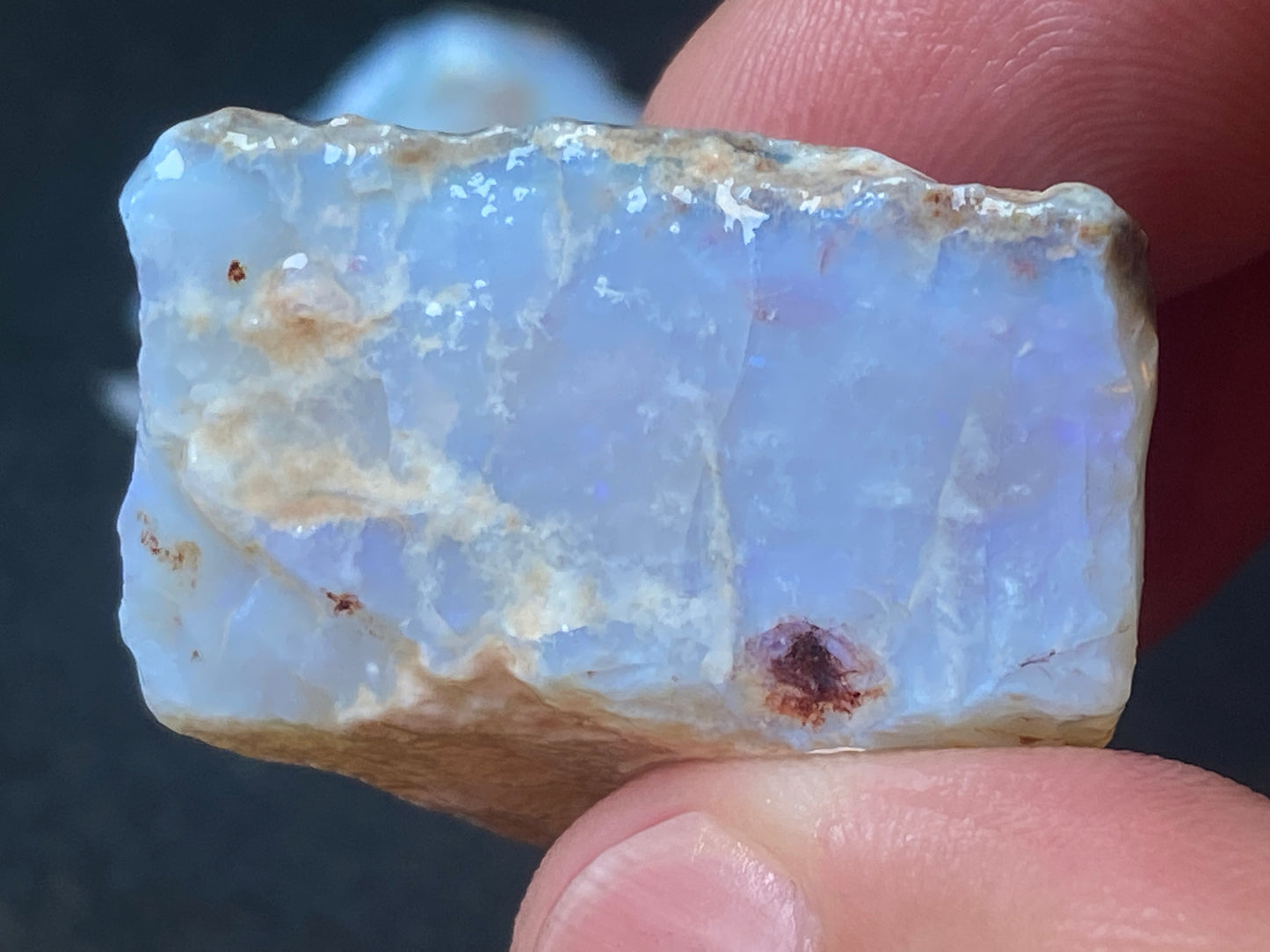 1.3oz Natural Australian Opal Parcel, Two Huge Stones In The Rough, Coober Pedy Crystal