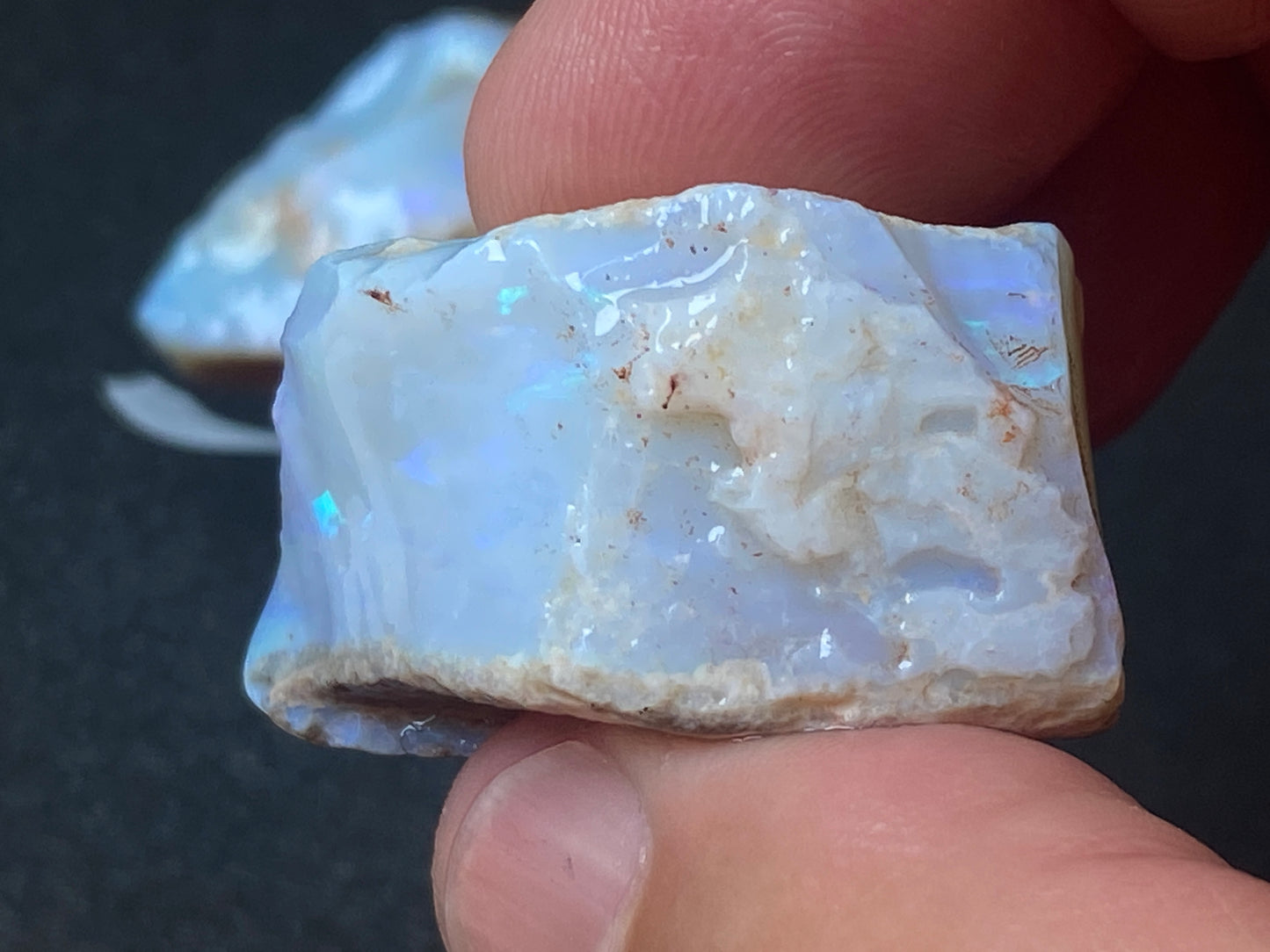 1.3oz Natural Australian Opal Parcel, Two Huge Stones In The Rough, Coober Pedy Crystal