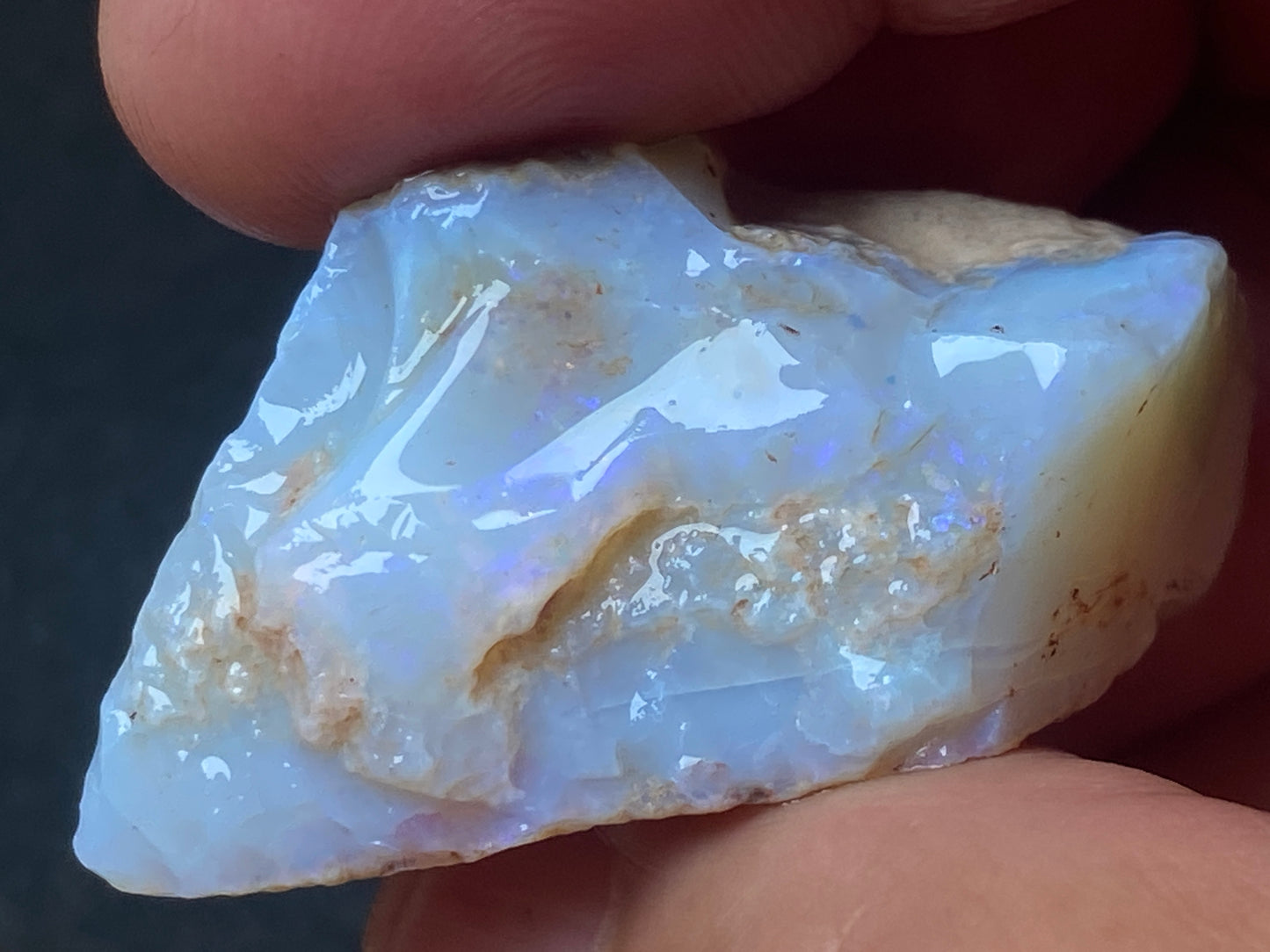 1.3oz Natural Australian Opal Parcel, Two Huge Stones In The Rough, Coober Pedy Crystal