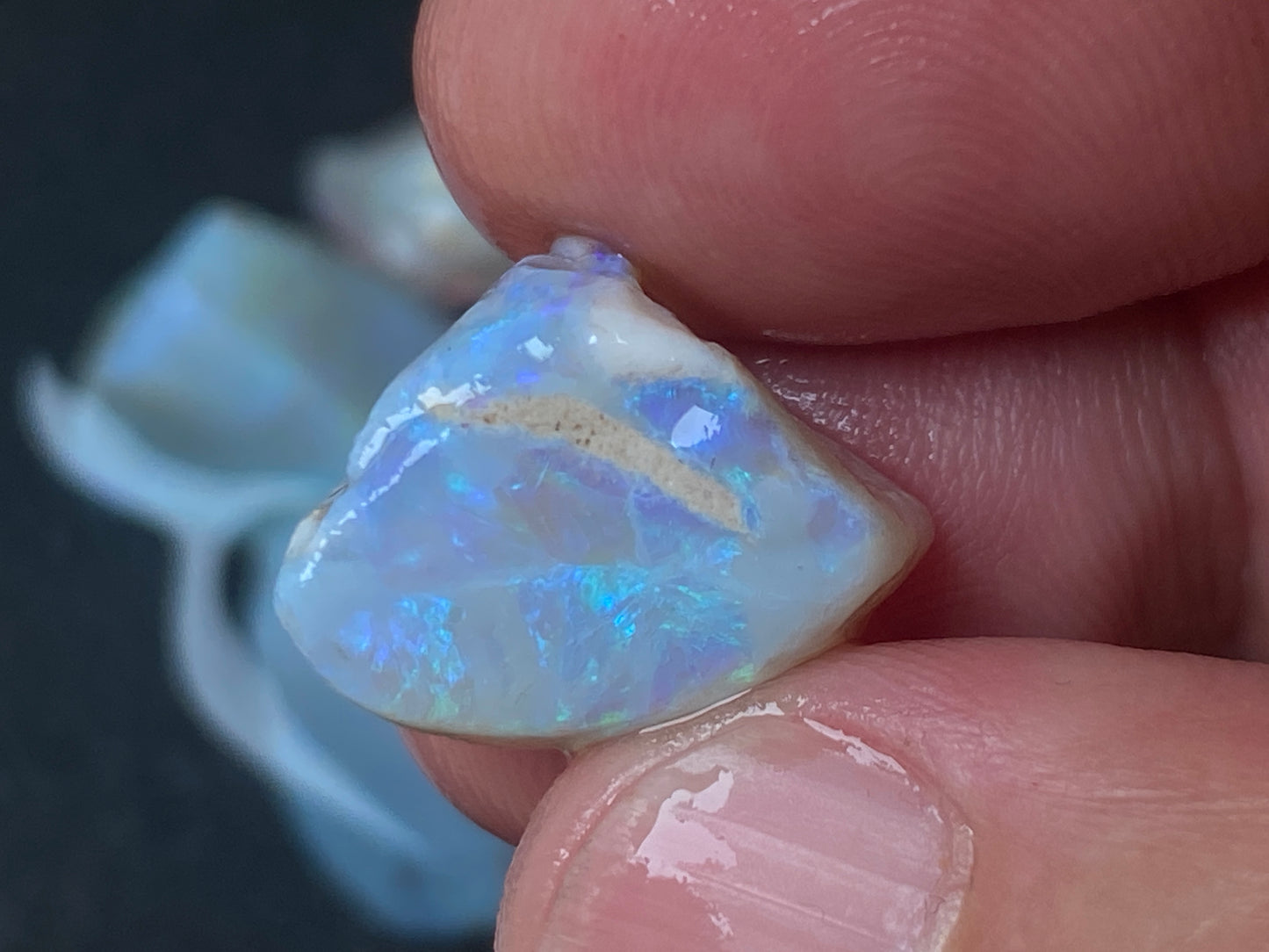 1oz, Natural Australian Opal Parcel, Dark and Crystal Coober Pedy In The Rough