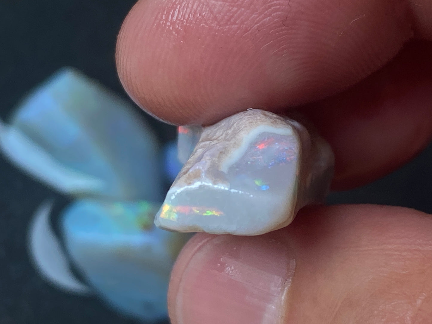 1oz, Natural Australian Opal Parcel, Dark and Crystal Coober Pedy In The Rough