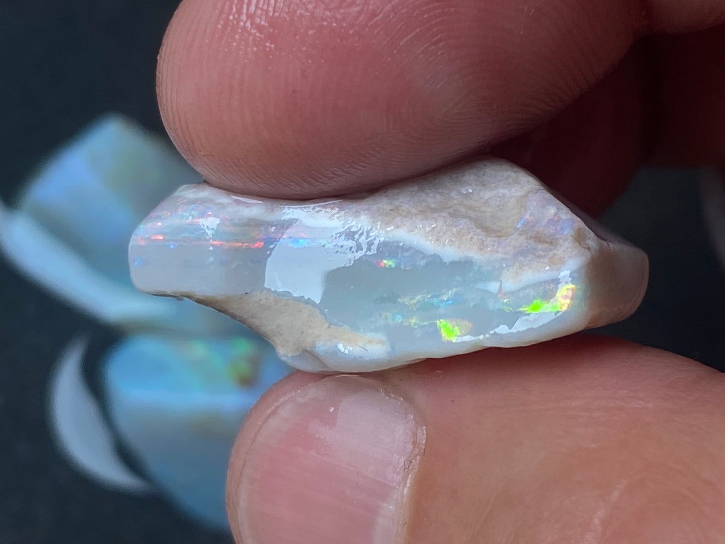 1oz, Natural Australian Opal Parcel, Dark and Crystal Coober Pedy In The Rough