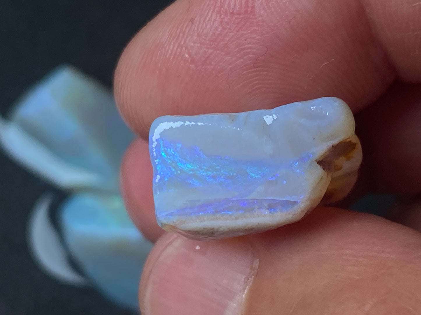 1oz, Natural Australian Opal Parcel, Dark and Crystal Coober Pedy In The Rough