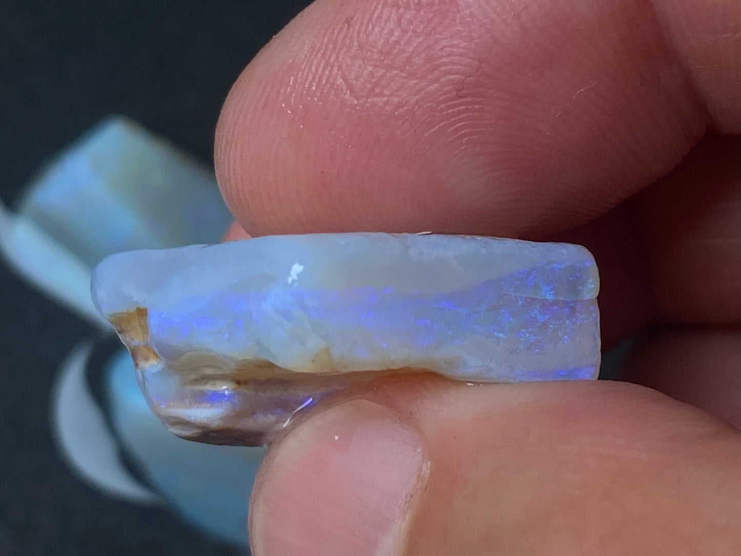 1oz, Natural Australian Opal Parcel, Dark and Crystal Coober Pedy In The Rough