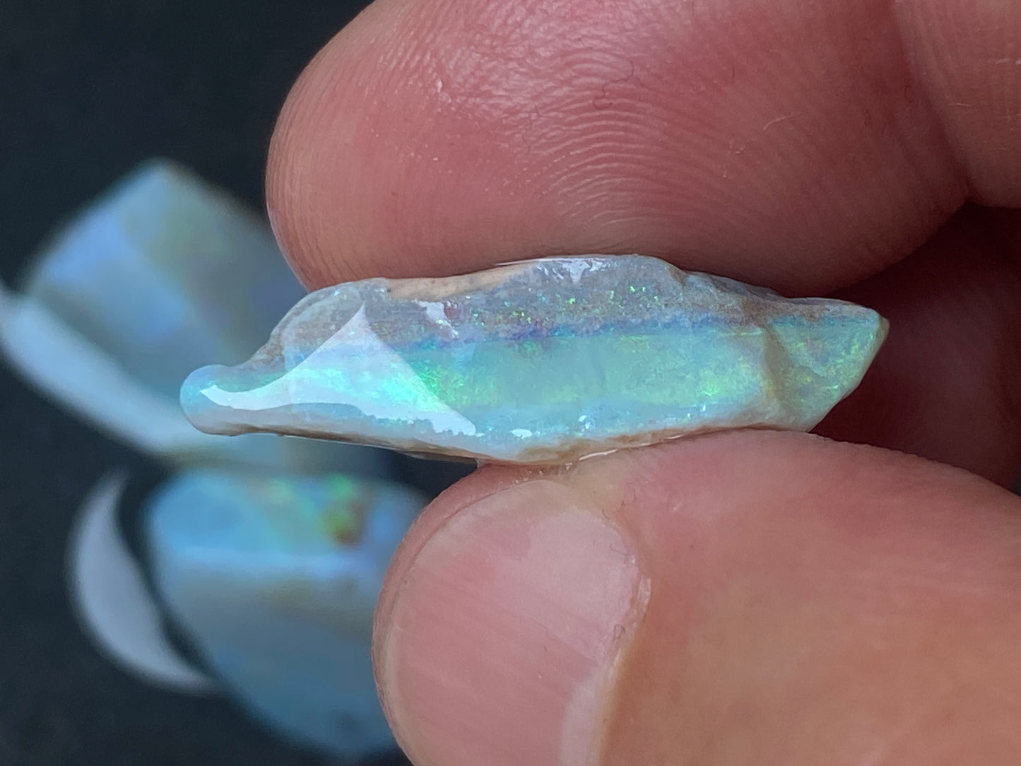 1oz, Natural Australian Opal Parcel, Dark and Crystal Coober Pedy In The Rough