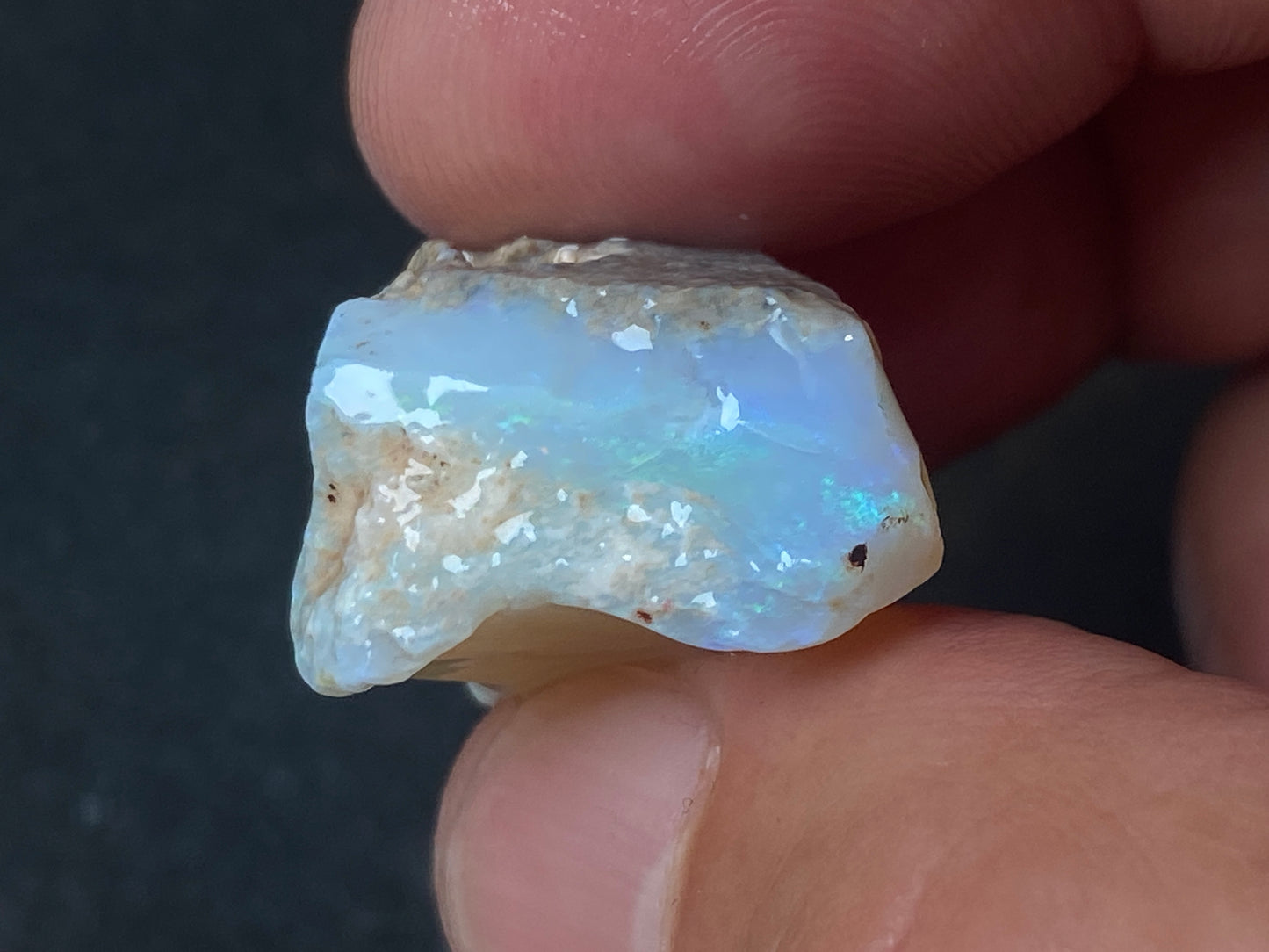 1oz, Natural Australian Opal Parcel, Dark and Crystal Coober Pedy In The Rough