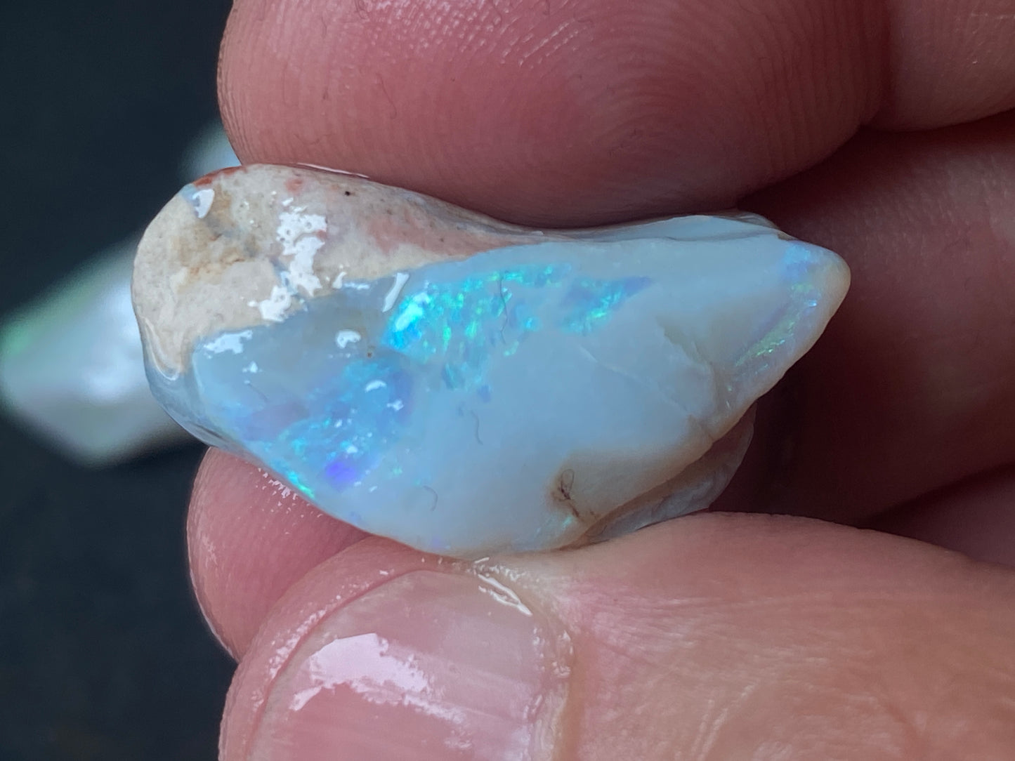 1oz Natural Australian Opal Parcel, Dark Base and Crystal Coober Pedy in The Rough