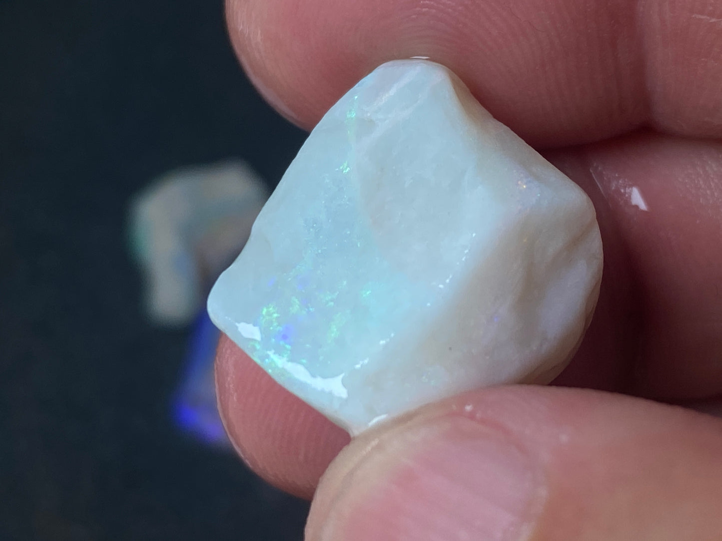 1oz Natural Australian Opal Parcel, Dark Base and Crystal Coober Pedy in The Rough