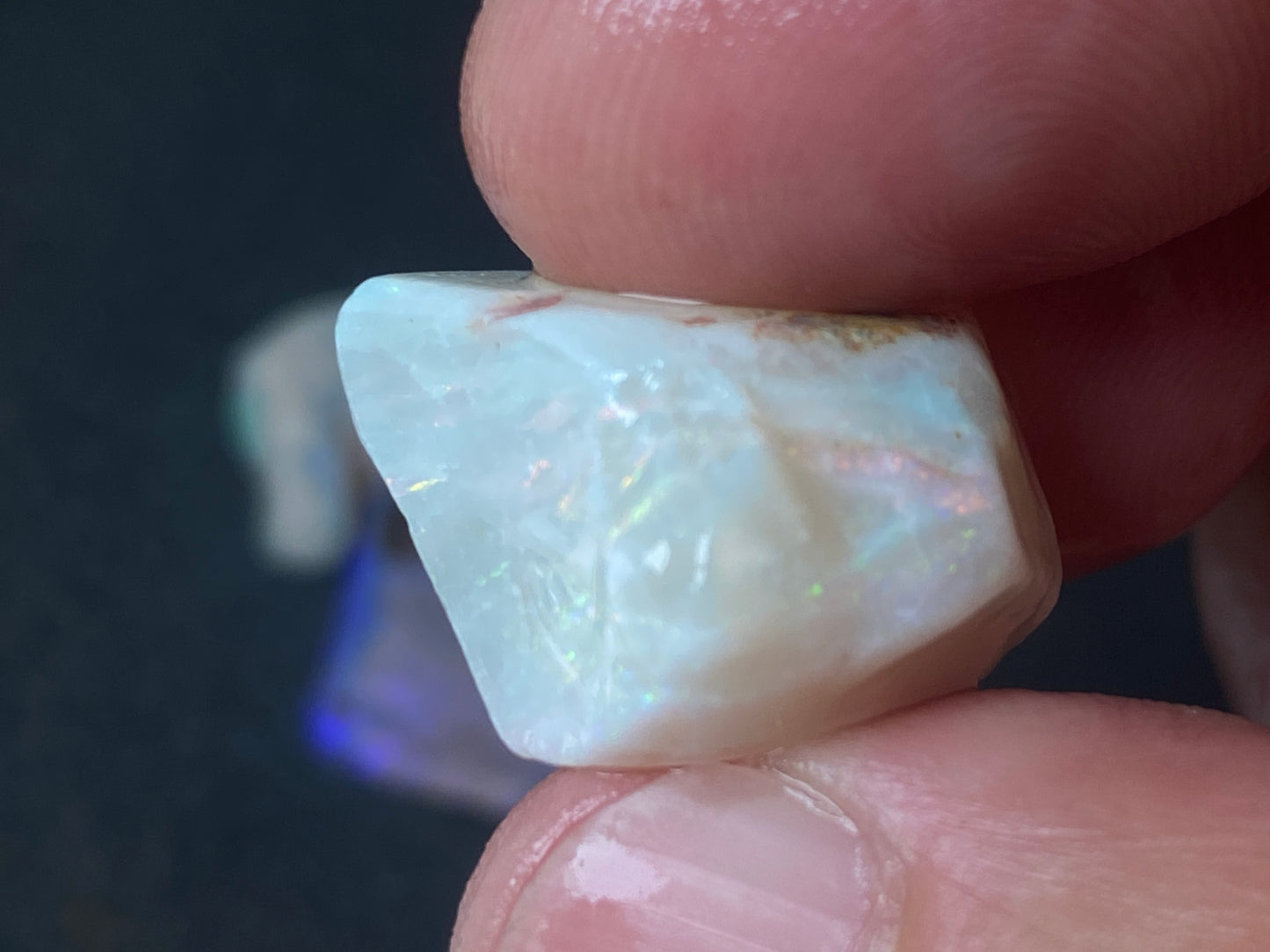 1oz Natural Australian Opal Parcel, Dark Base and Crystal Coober Pedy in The Rough