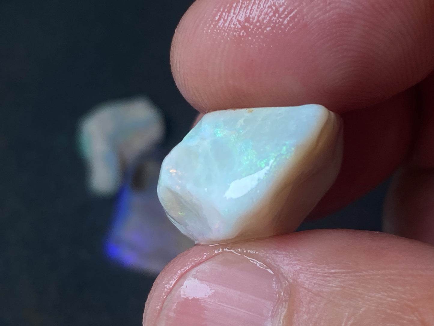 1oz Natural Australian Opal Parcel, Dark Base and Crystal Coober Pedy in The Rough