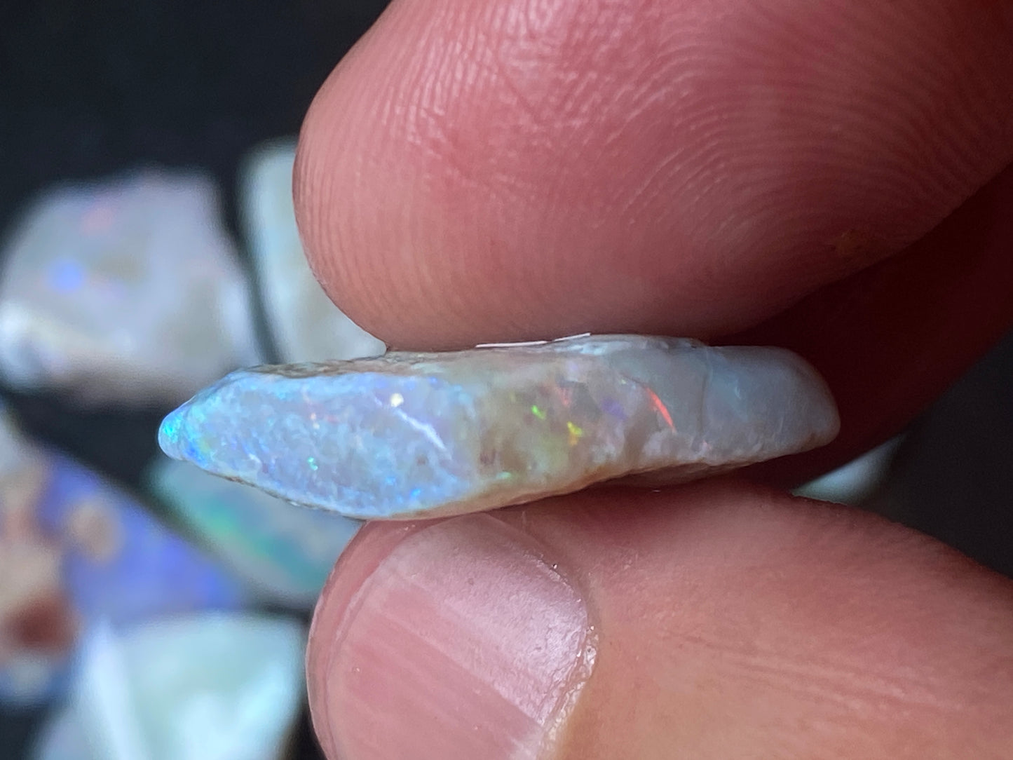 1oz Natural Australian Opal Parcel, Dark Base and Crystal  Coober Pedy In The Rough,