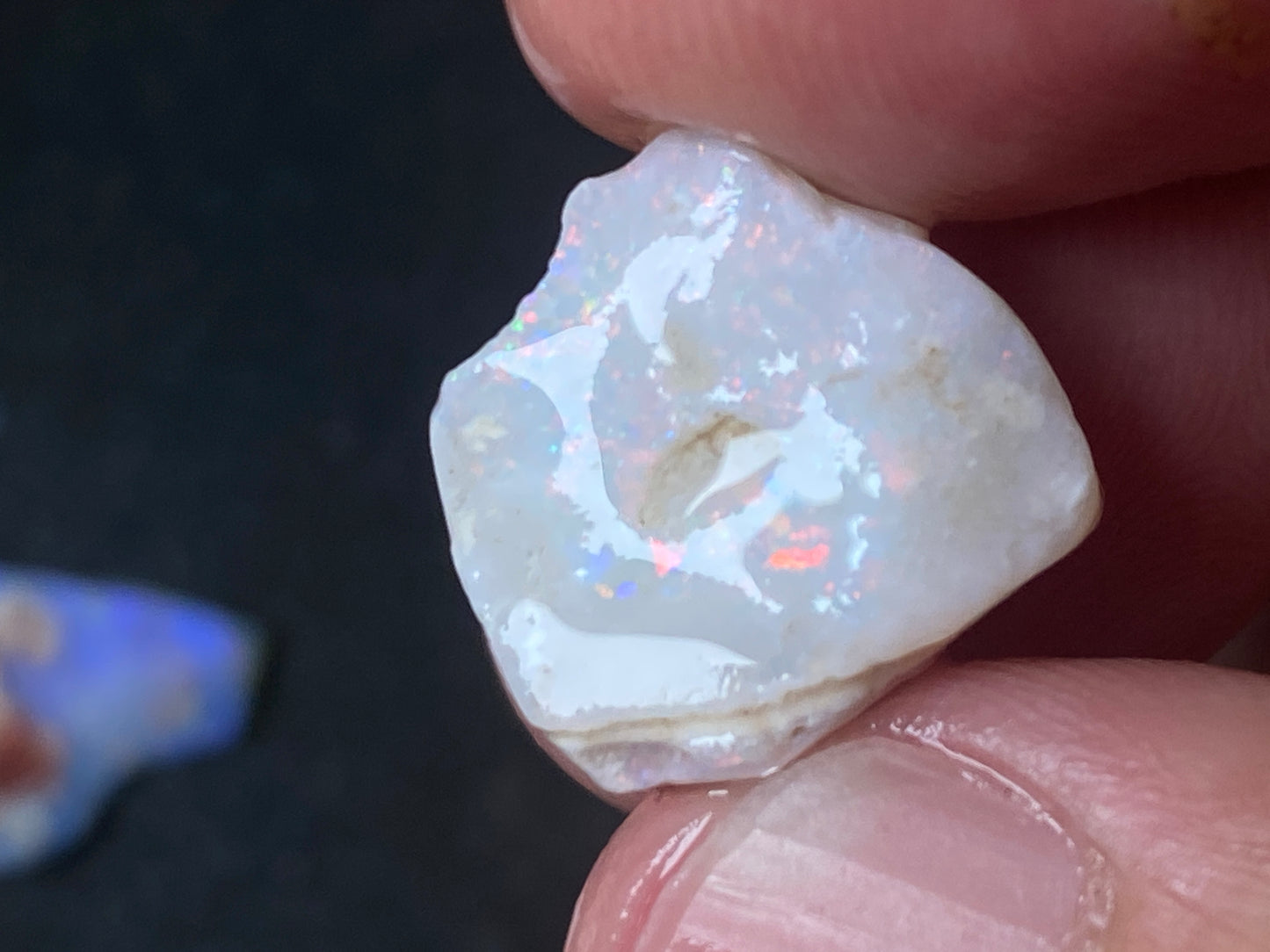 1oz Natural Australian Opal Parcel, Dark Base and Crystal  Coober Pedy In The Rough,