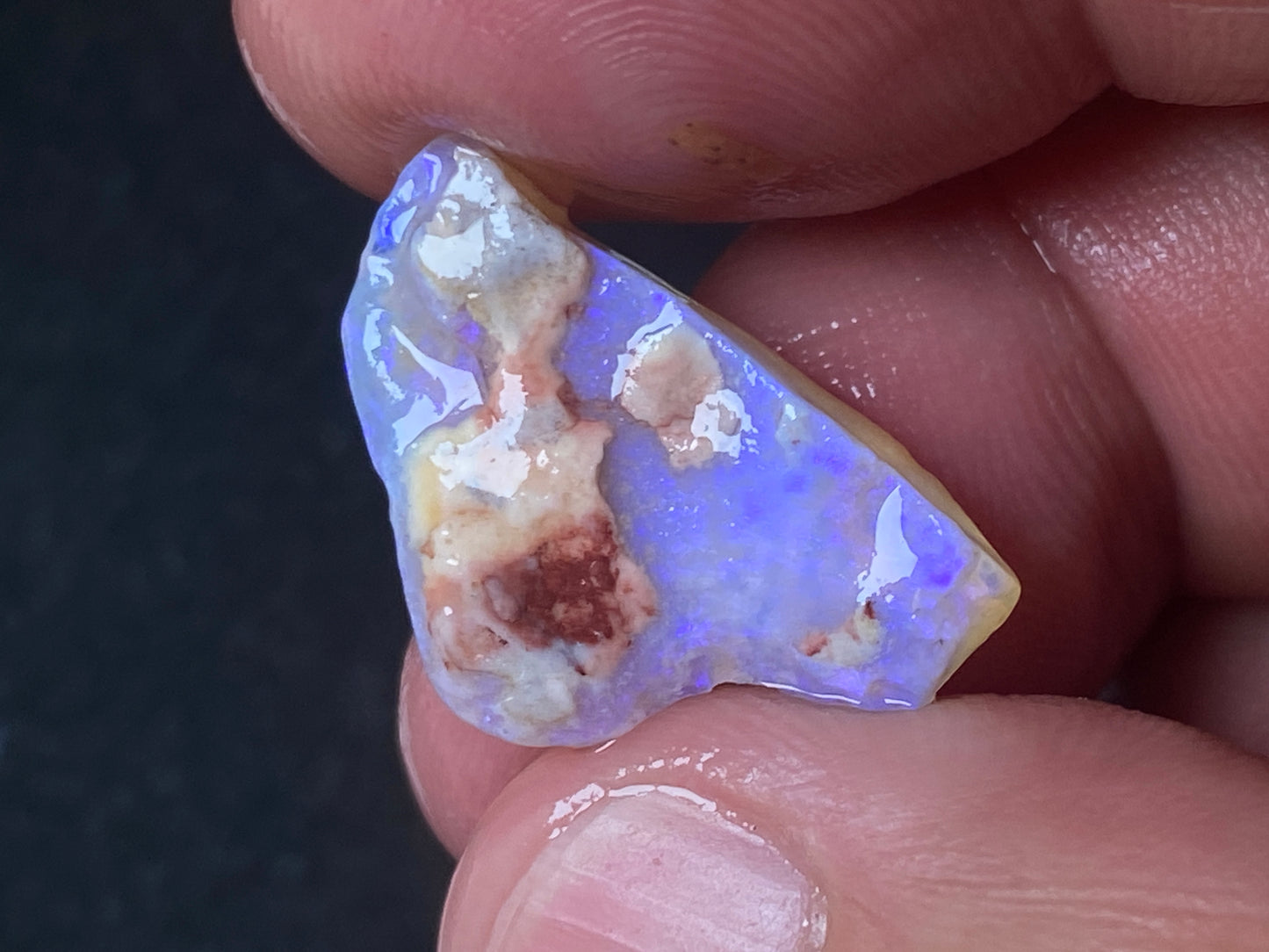 1oz Natural Australian Opal Parcel, Dark Base and Crystal  Coober Pedy In The Rough,