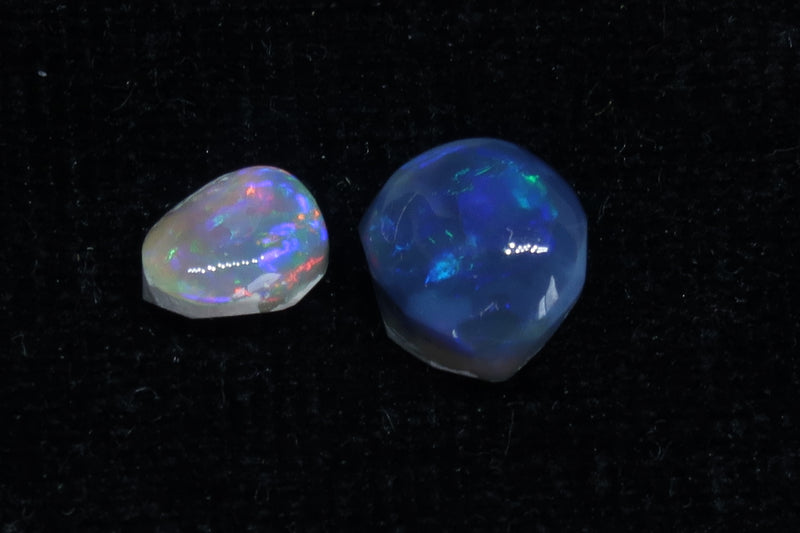 5.15Cts Australian Natural Black/Dark Opal Rub Parcel, 2 Stones , From Lighting Ridge - Australian Opal Store