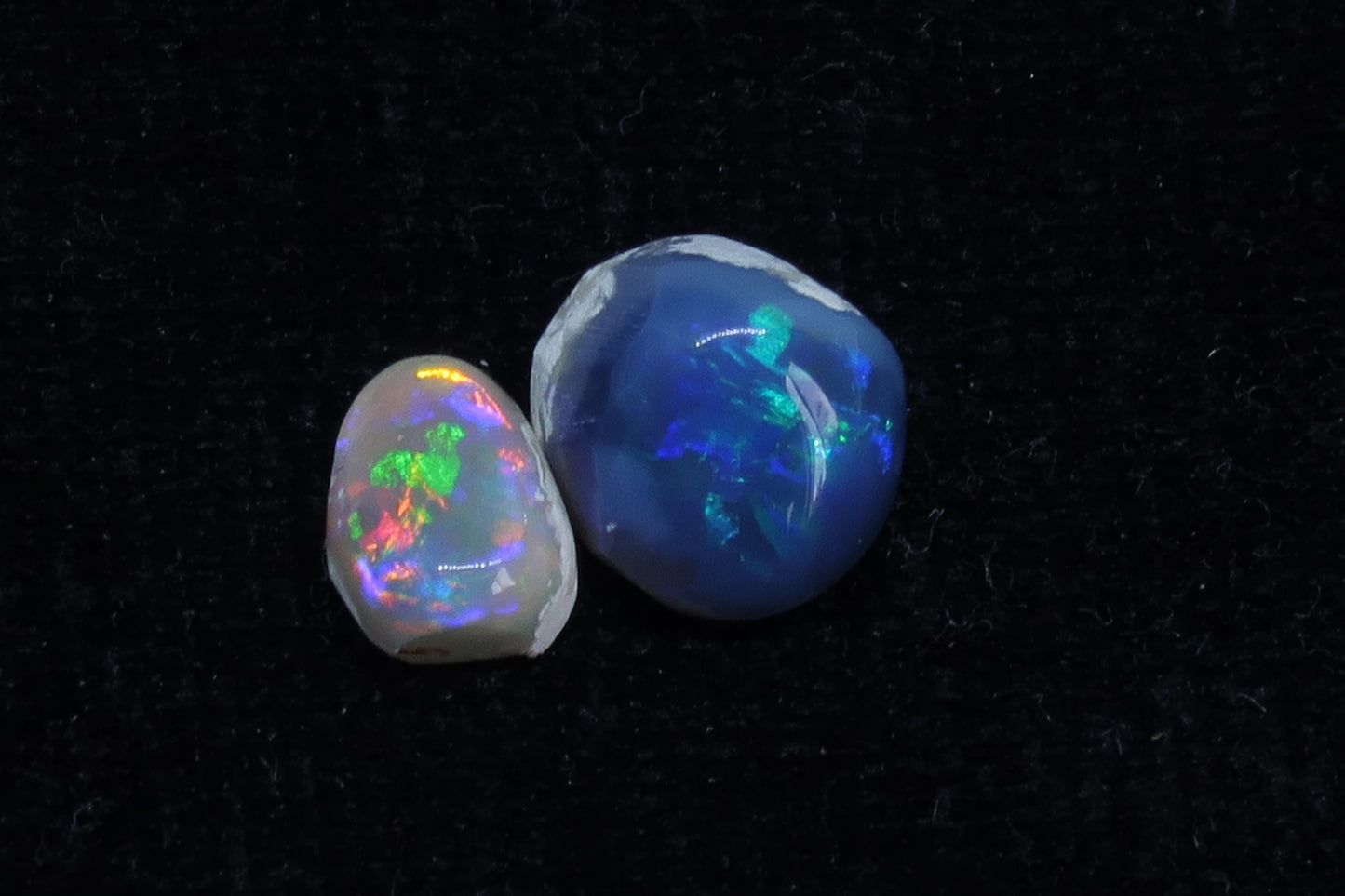 5.15Cts Australian Natural Black/Dark Opal Rub Parcel, 2 Stones , From Lighting Ridge - Australian Opal Store