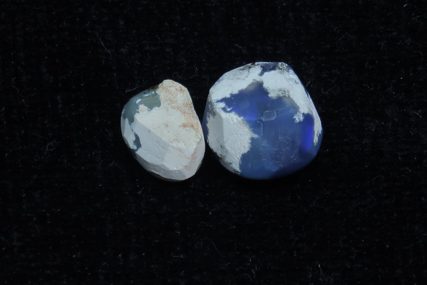 5.15Cts Australian Natural Black/Dark Opal Rub Parcel, 2 Stones , From Lighting Ridge - Australian Opal Store