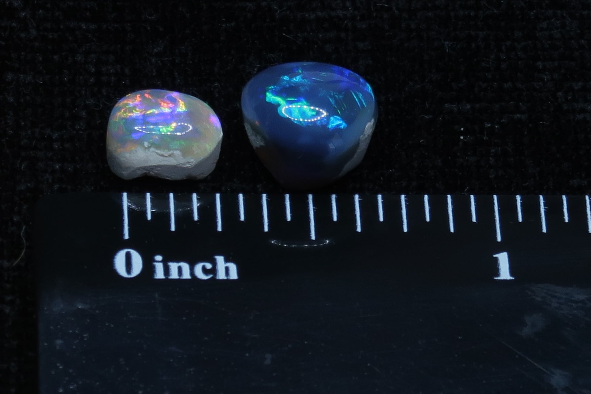 5.15Cts Australian Natural Black/Dark Opal Rub Parcel, 2 Stones , From Lighting Ridge - Australian Opal Store