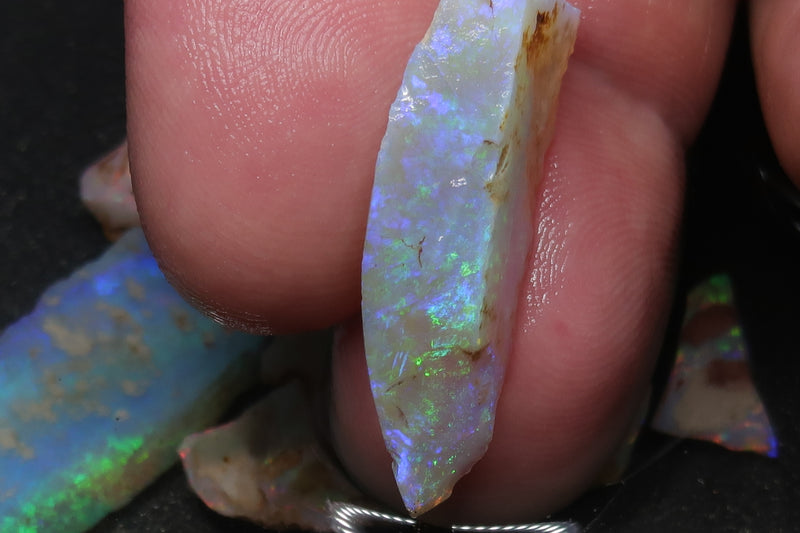 0.5OZ Natural Australian White Opal Parcel, 6 Stones Shaped In The Rough, Coober Pedy - Australian Opal Store