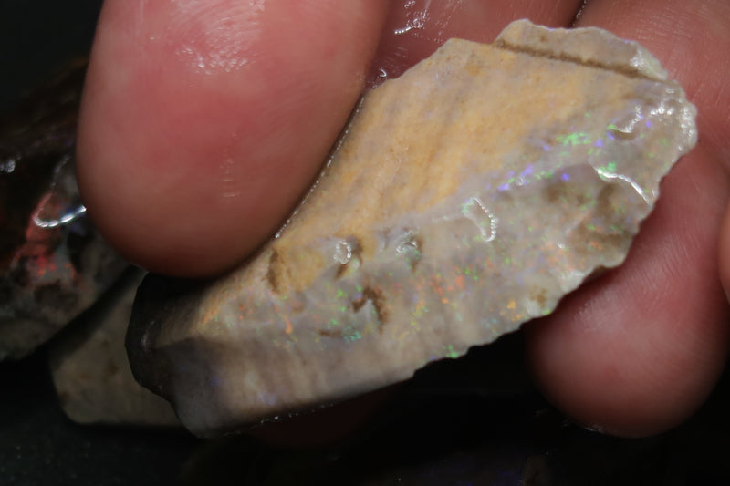 2.5OZ Andamooka Untreated Matrix Opal Parcel, 6 Stones, In The Rough - Australian Opal Store
