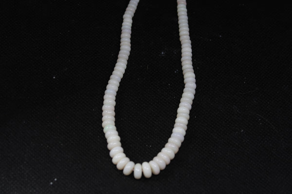 Natural Australian Polished 3 - 7mm rondel beads. On a string. Coober Pedy - Australian Opal Store
