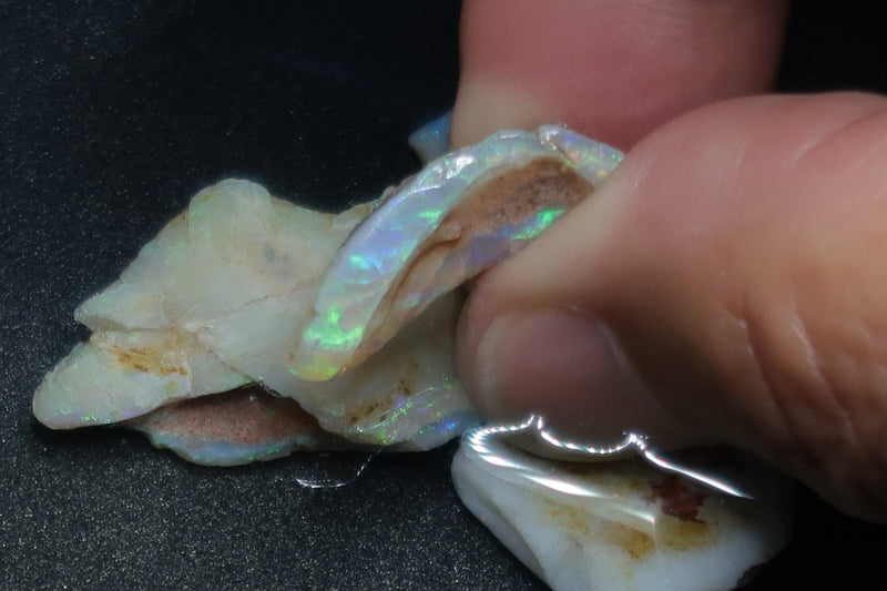 50Cts Coober Pedy Shell Parcel. Bright with Rainbow Of Colors. In The Rough