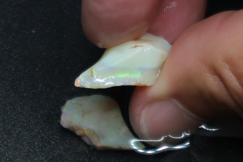 29Cts, Natural Australian Opal Parcel, 3 Stones In The Rough, Coober Pedy Crystal