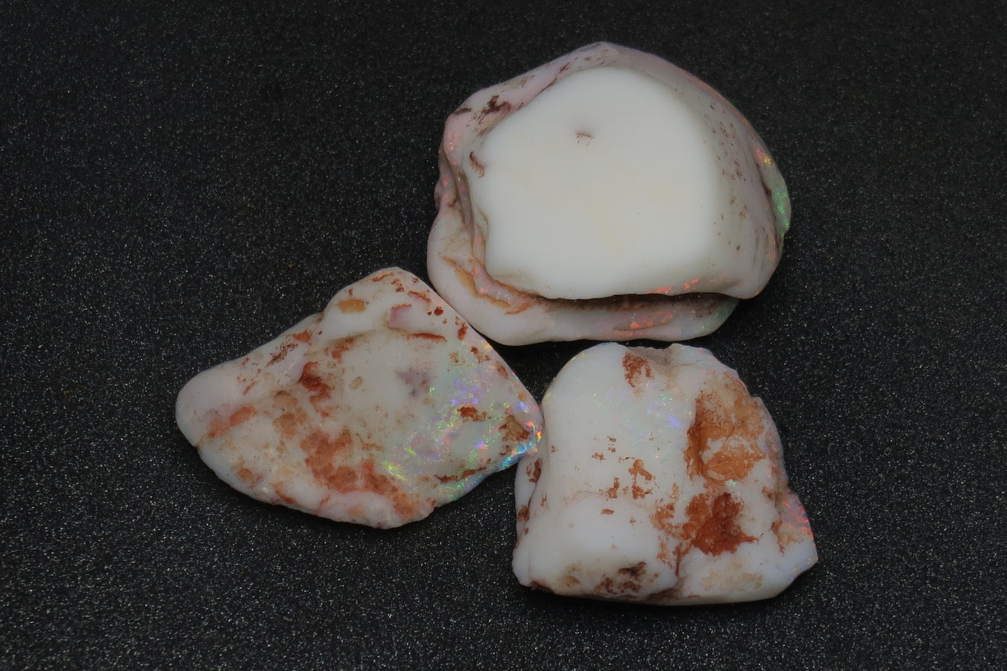 0.8oz Natural Australian Opal Parcel, In The Rough, Shell Patch, Bright Rainbow.