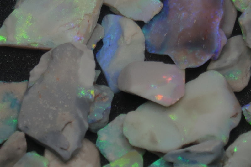1 盎司天然澳大利亚蛋白石包裹，闪电山脊，原石，小明亮宝石。