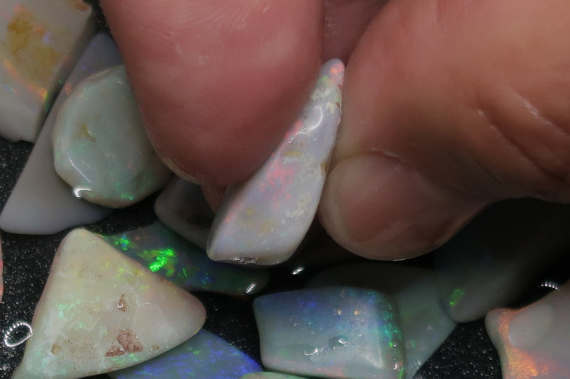 140Cts Natural Australian Opal Rubs Parcel, Mixed Lot Of Small To Medium Stones