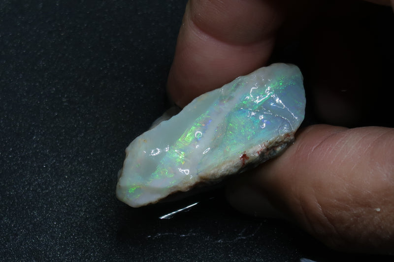 0.75 盎司天然澳大利亚蛋白石，原石，17 英里，绿色和蓝色