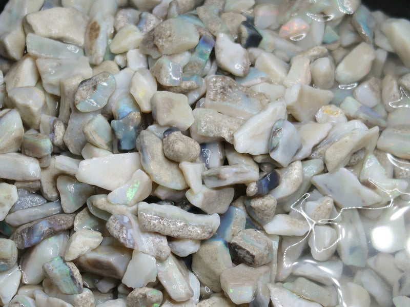 1 盎司天然澳大利亚蛋白石包裹，原石、小石头和碎片，美丽的批次，颜色丰富